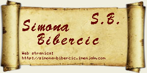 Simona Biberčić vizit kartica
